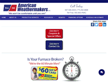 Tablet Screenshot of americanweathermakers.com
